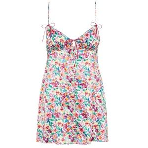 FOR LOVE & LEMONS Watercolor Floral Slip Dress Size Xs